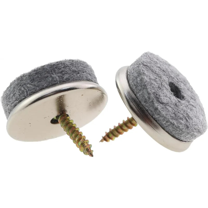 12PCS Felt Floor Screw Pads Furniture Sound Deadening 28mm in Foot Wooden Tables Chairs Sofas