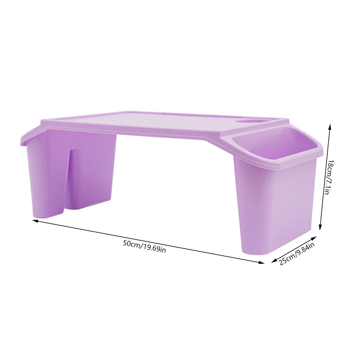 Kids Lap Desk Tray Set of 4, Durable PP, 11.02 lbs Capacity, Anti-Slip Legs, Easy to Clean, Lightweight for Eating and Studying