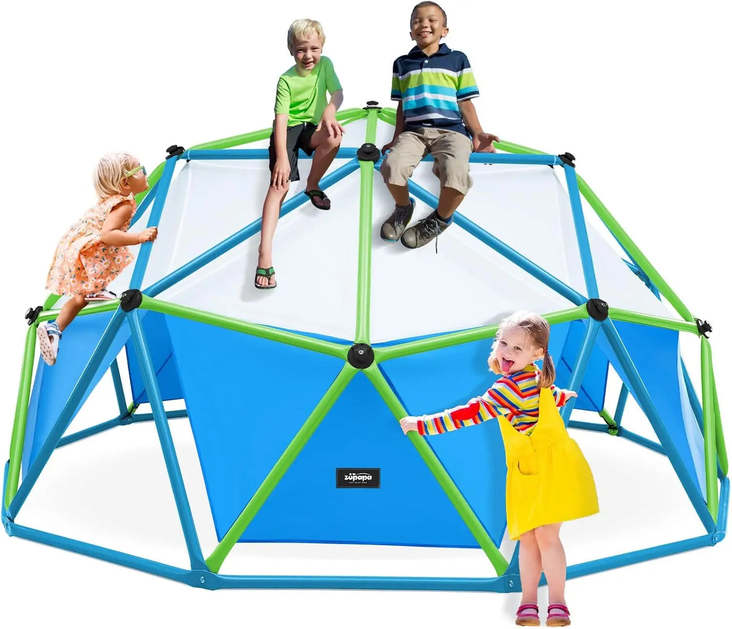 Climbing Dome with Slide, 8FT Jungle Gym Monkey Bar for Backyard Max load 440Lbs, Outdoor Climbing frame Toys for Toddlers Playg