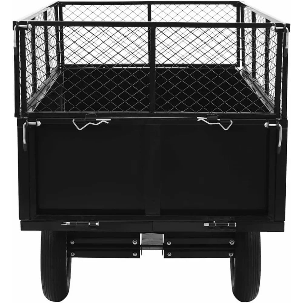 Tipping Trailer for Lawn Mower 661.4 lb Load Capacity, 48KG Durable Design for Garden and Yard Work Efficiency