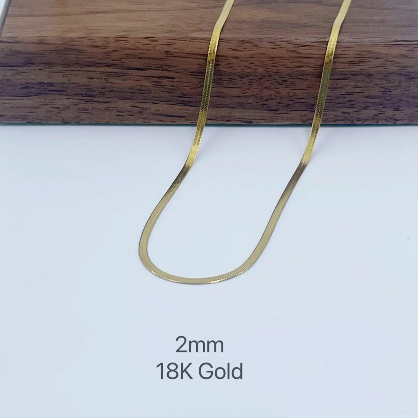 Minimalist Unisex Snake Chain Necklace Stainless Steel Gold