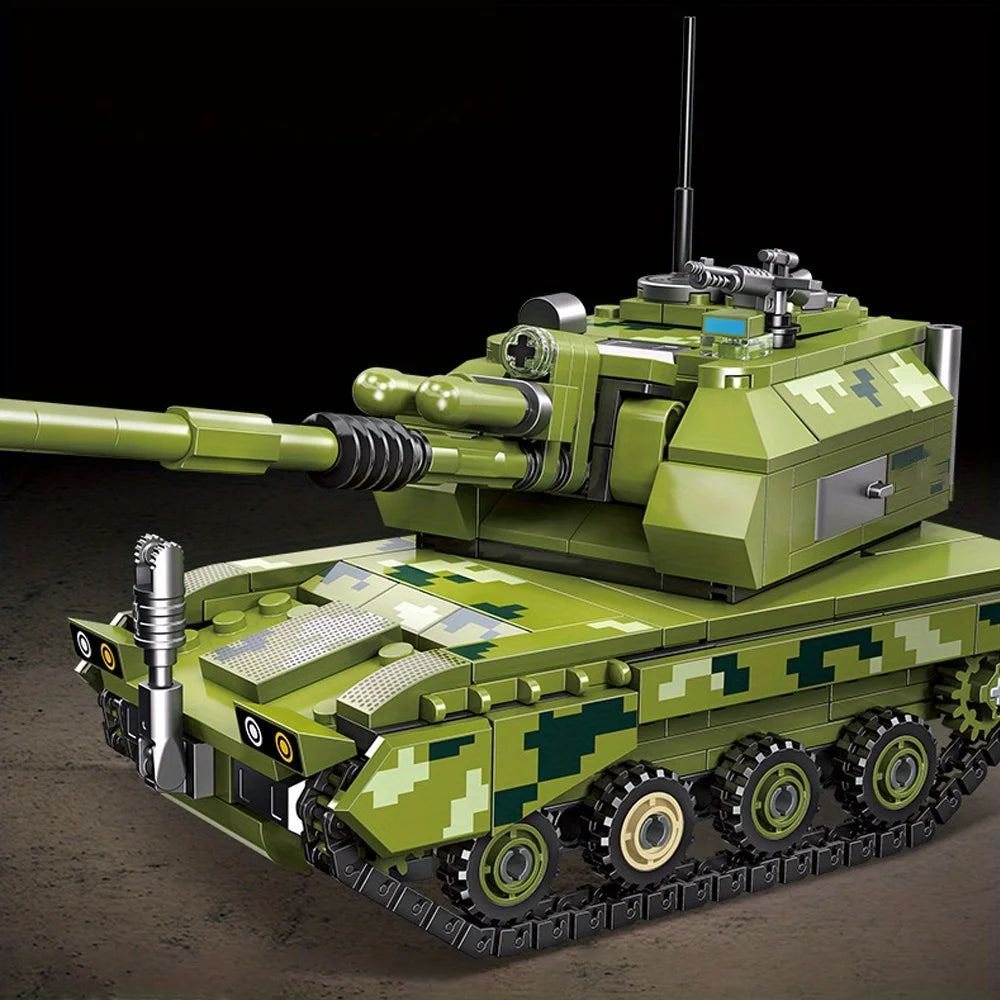 Tank Model Building Blocks Sets Create Room Decoration Durable ABS Construction Kids Toy Bricks Perfect Christmas Birthday Gifts