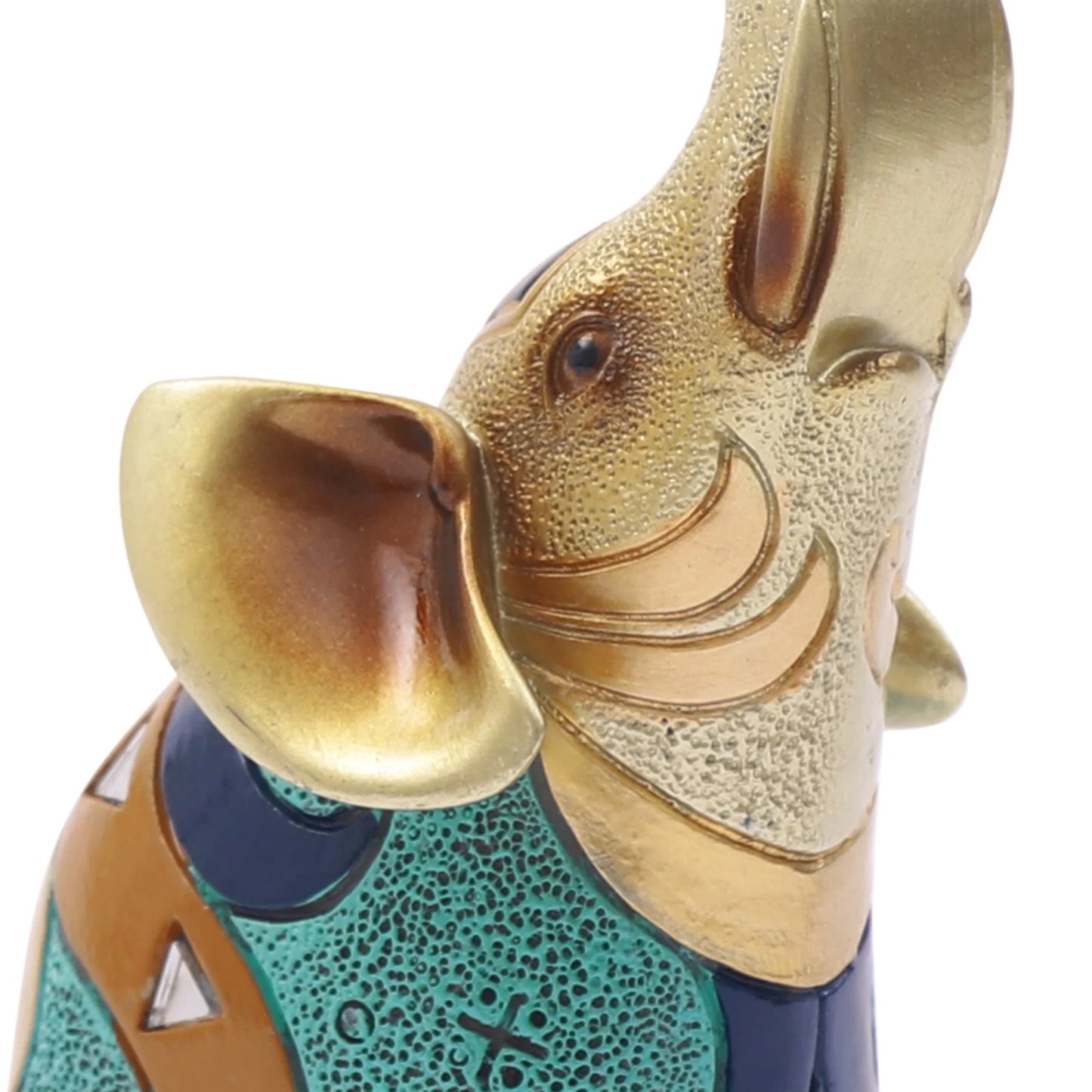 2 PCS Feng Shui Pair of Resin Elephant Statue Lucky Figurine Gift Decor, Modern Resin Elephant Statue Feng Shui Home Decor