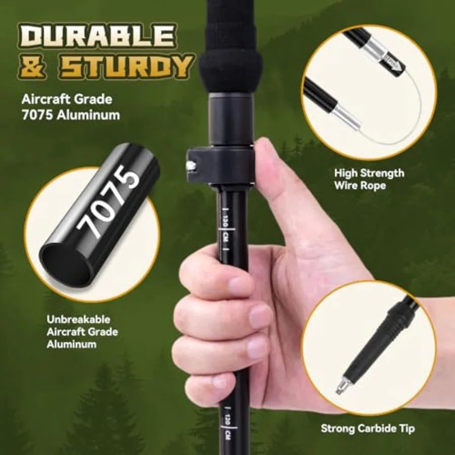 Aviation Aluminum Trekking Poles All Terrain 4 Seasons