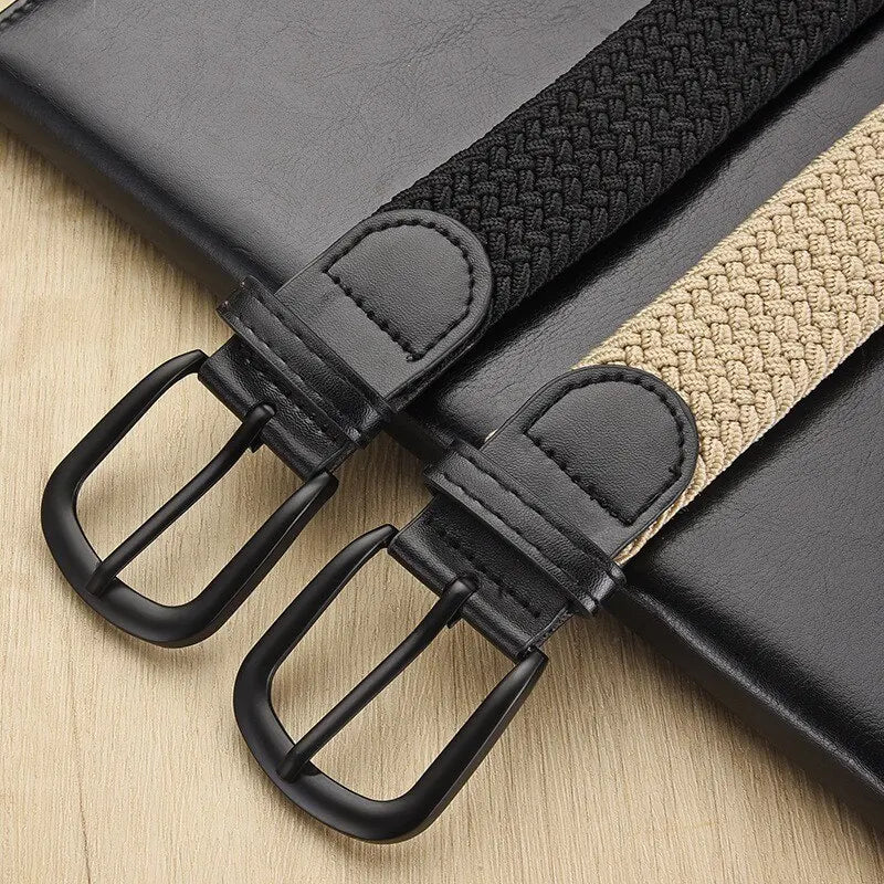Unisex Woven Elastic Belt Casual Outdoor Sports 3.3 cm