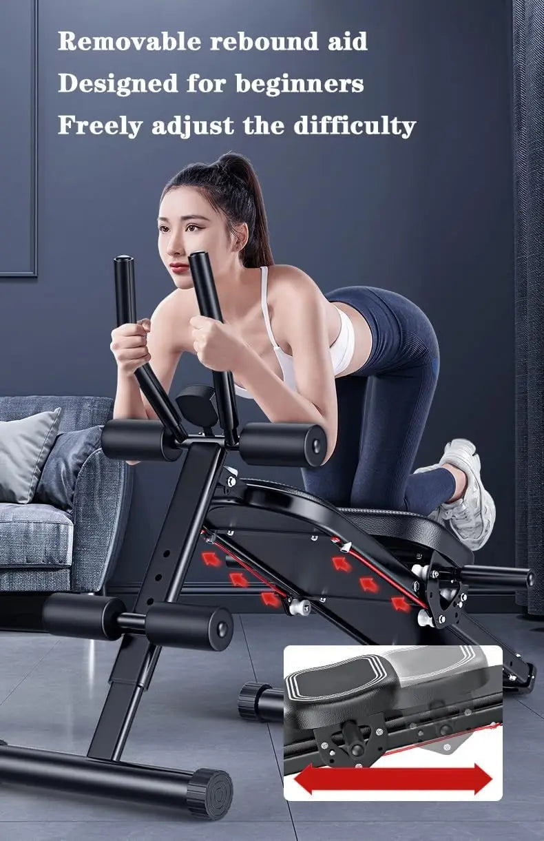 Adjustable Ab Trainer Machine Foldable Ab Workout Equipment for Core Strength Training
