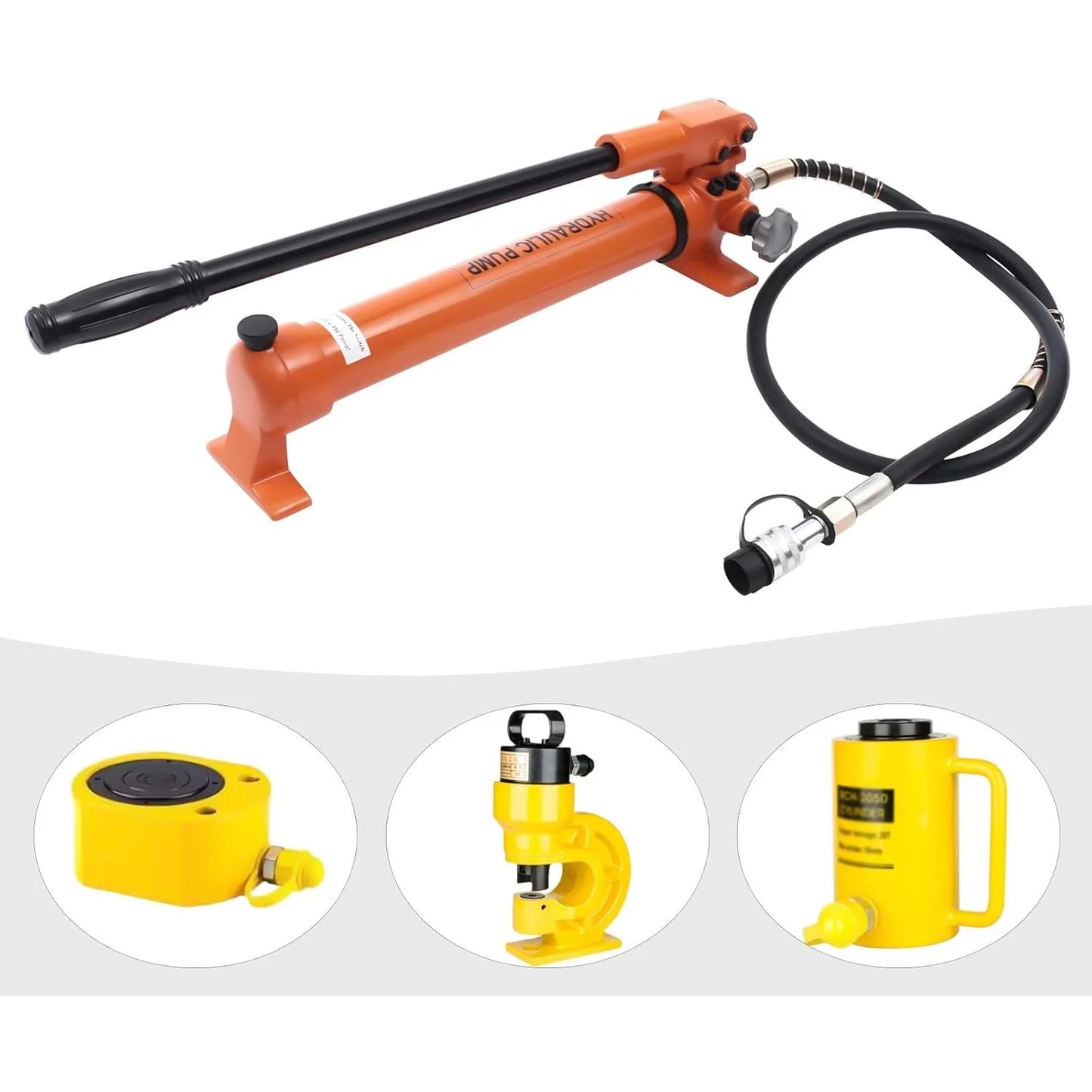 CP-700 Manual Hydraulic Pump, 70/1000 MPa Portable Hydraulic Hand Pump Pressure with Thickened Plunger