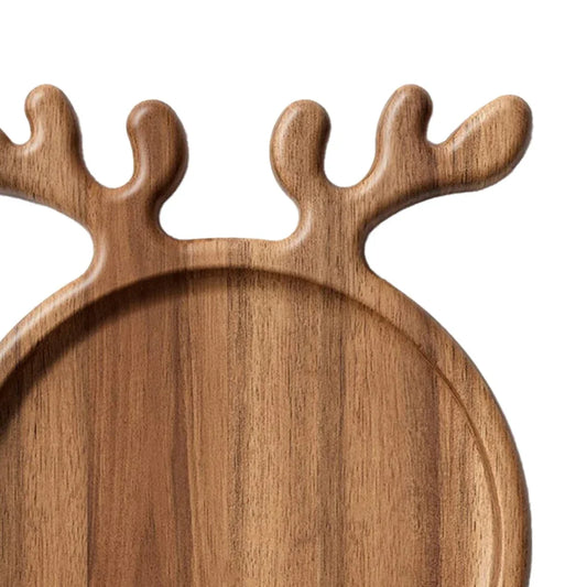 Appetizer Platter Decorative Food Dish Plate with Antler Handle Sushi Dishes Plate Dessert/Snacks/Fruit/Cookies Kitchen Supplies
