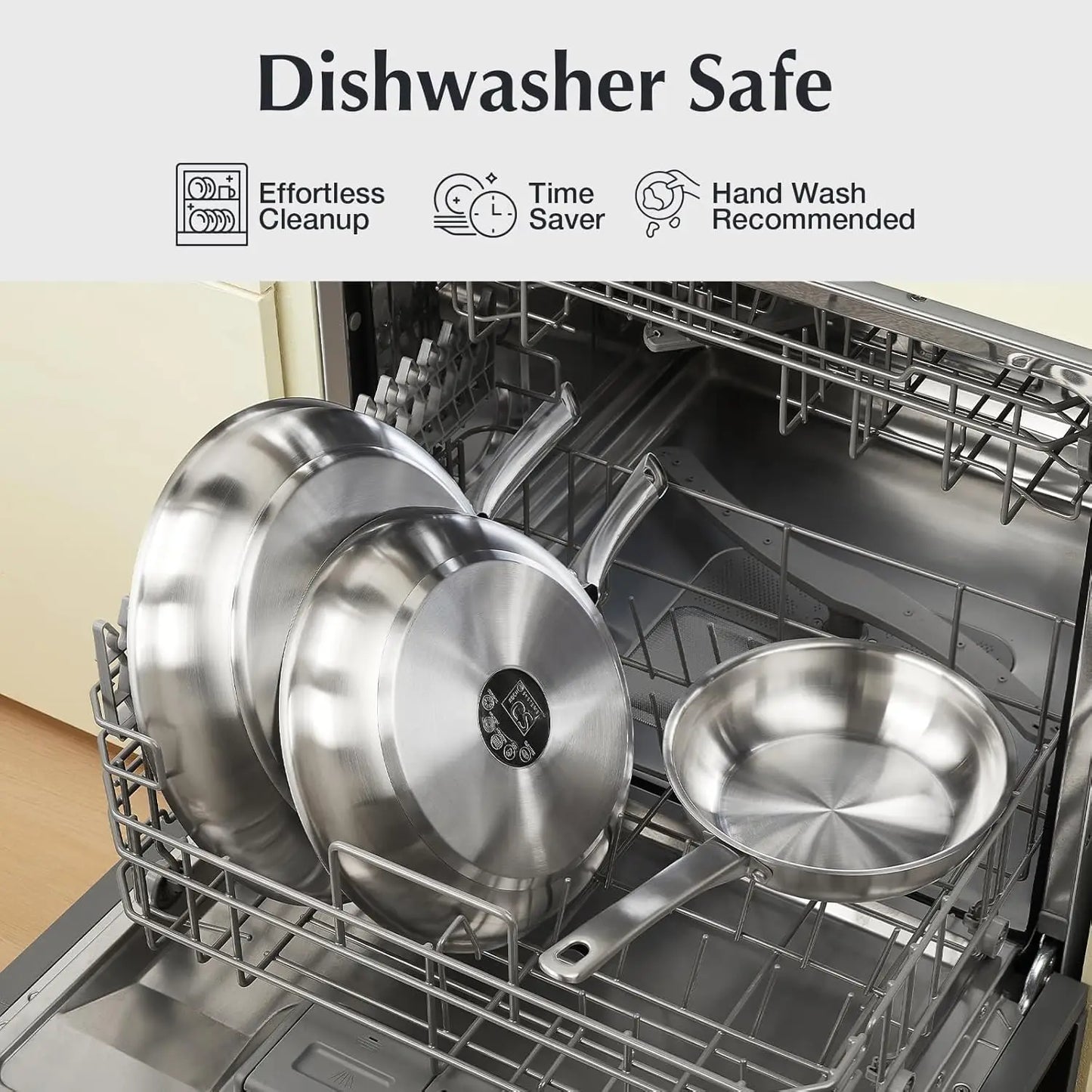 Stainless Steel 10pc Cookware Set Stoves Compatible OvenSafe