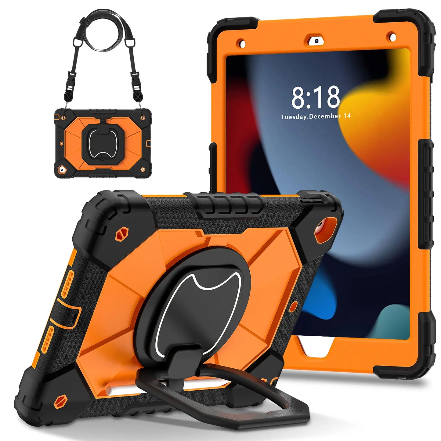 for iPad 5th/6th/7th/8th/9th/10th 2022 Air 4/5 Pro 11 Pro 9.7 Case with Pencil Holder with 360 Rotating Foldable Stand Cover