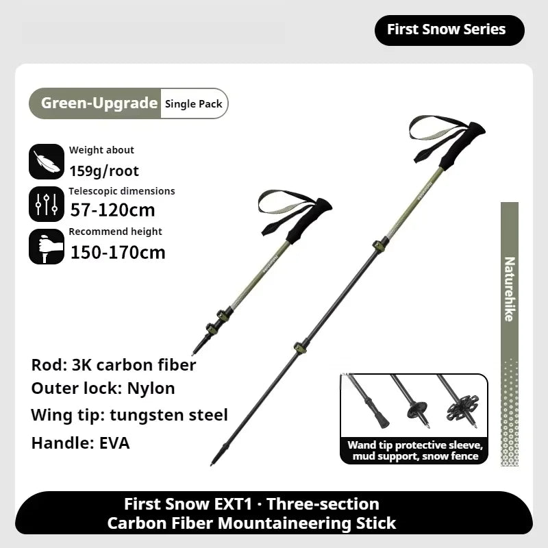 Naturehike Carbon Fiber Telescopic Trekking Pole Ultralight