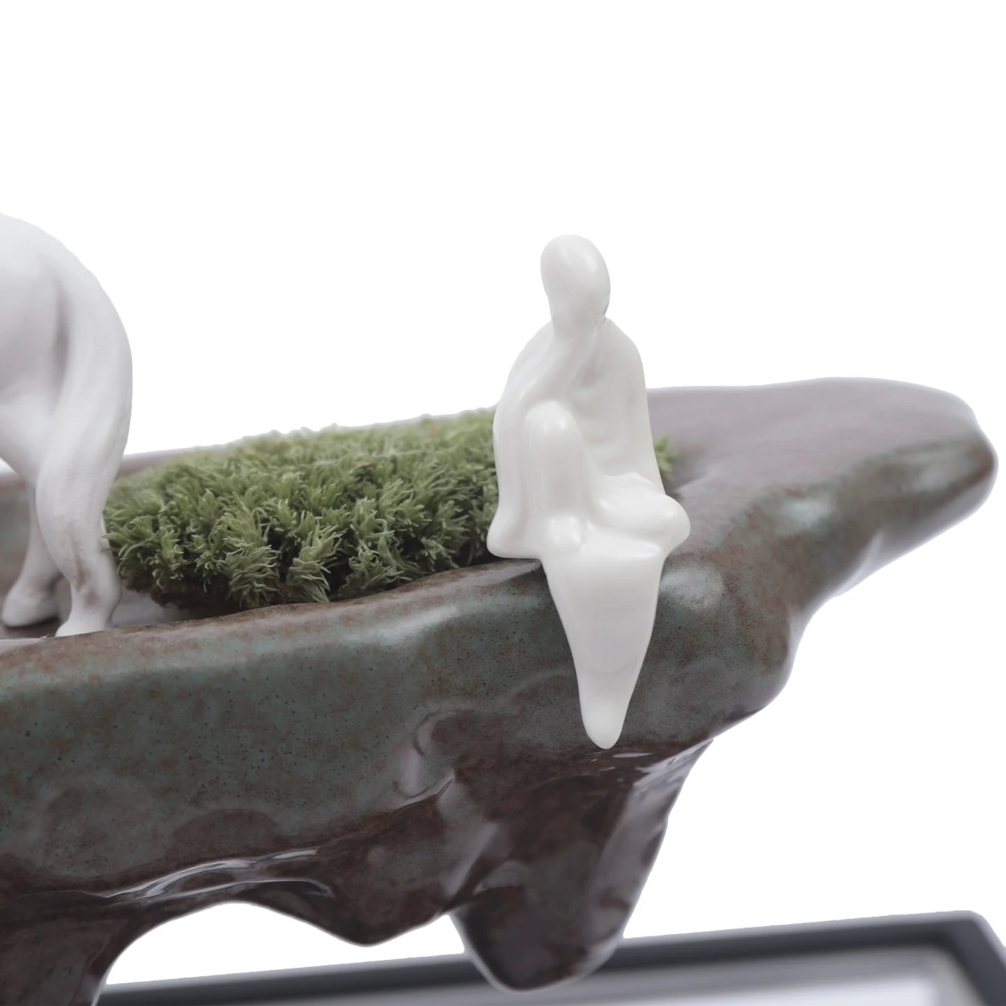Desktop Rockery Waterfall Fountain Aquariums and Stones Ornament Home Office, 110V Indoor Water Fountain Tabletop