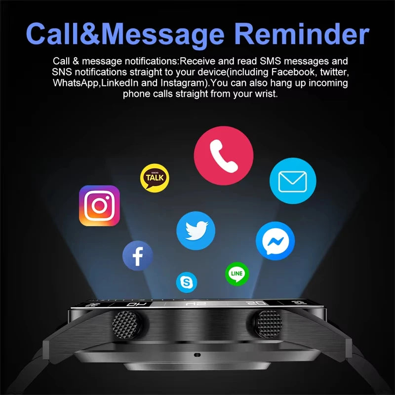 LIGE Full Circle Touch Screen Men Smartwatch Bluetooth