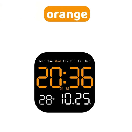 LED Digital Wall&Desk Alarm Clock –  Dimming/Date/Day of Week/Temp Display，Home Decorations Item,Battery or USB Powered