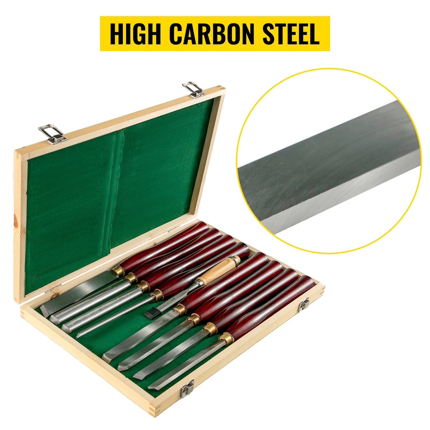 SucceBuy Wood Turning Tools Carving Hand Chisel Set Lathe Knife DIY Woodworking Professional Gouges Woodcraft Carpentry Tools