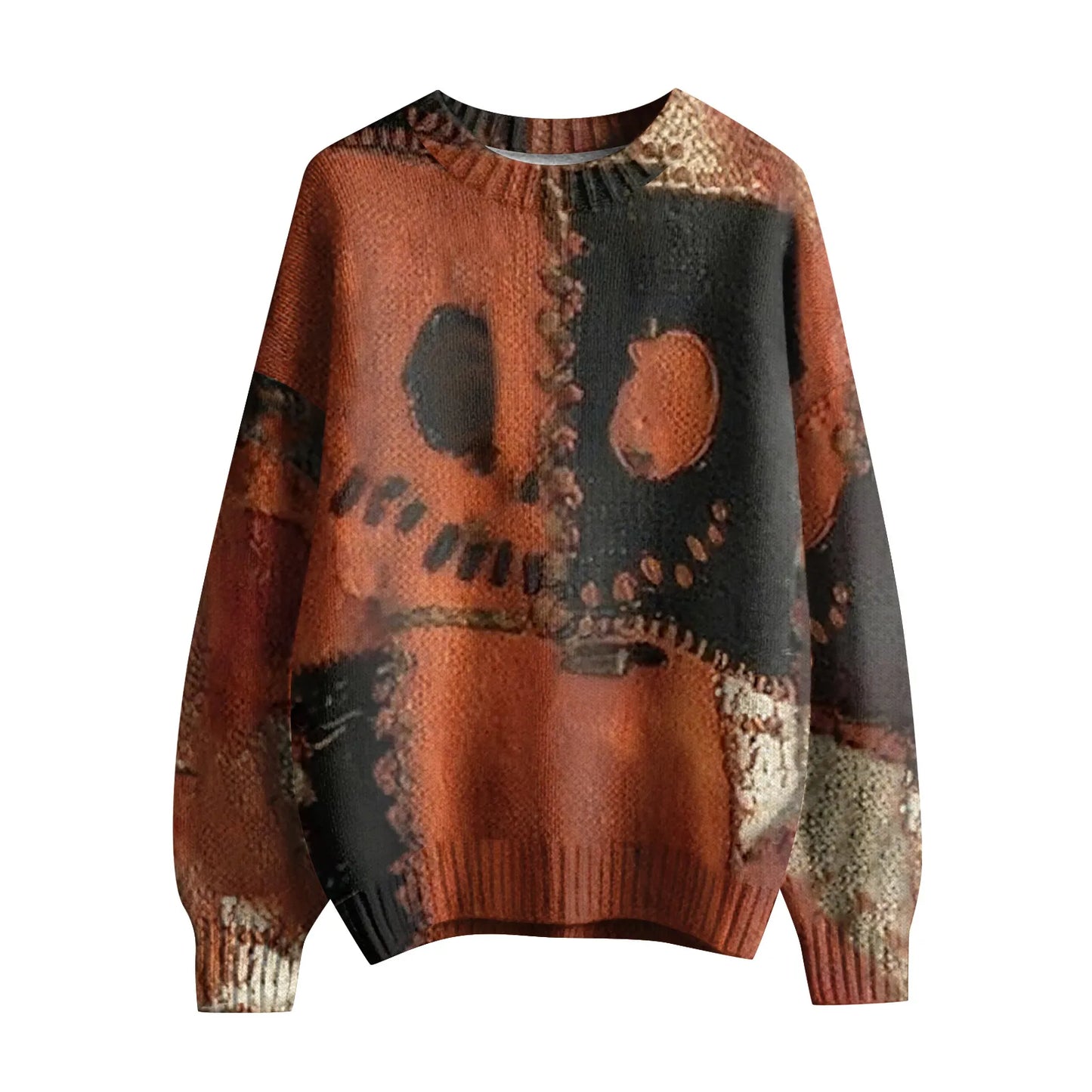 Long Sleeve Pullover Sweaters For Women O Neck Casual Cute Printing Knit Oversized Sweater Winter Clothes Woman Pulls Femmes
