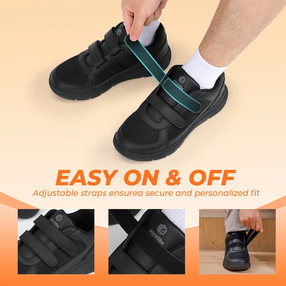 Extra Wide 4E Men Diabetic Shoes With Arch Support Comfort