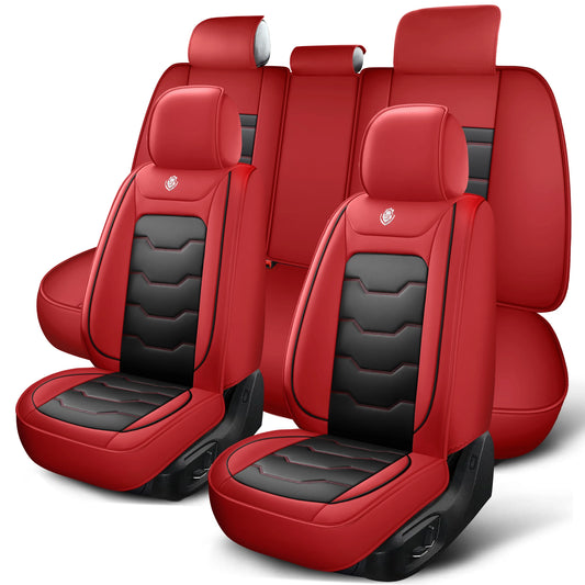 Car Seat Cover, 5-Seater Universal, Suitable For 90% of 5-Seater Models，Waterproof Leather Car Interior