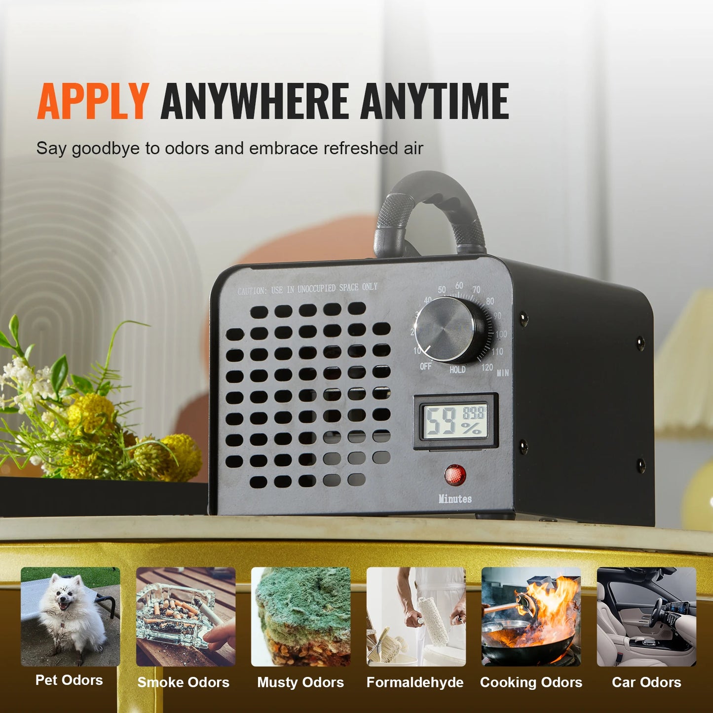 SucceBuy Ozone Generator 12000 36000 24000mg/h Ozone Machine Odor Remover High Capacity Commercial/Industrial Ozone Generator