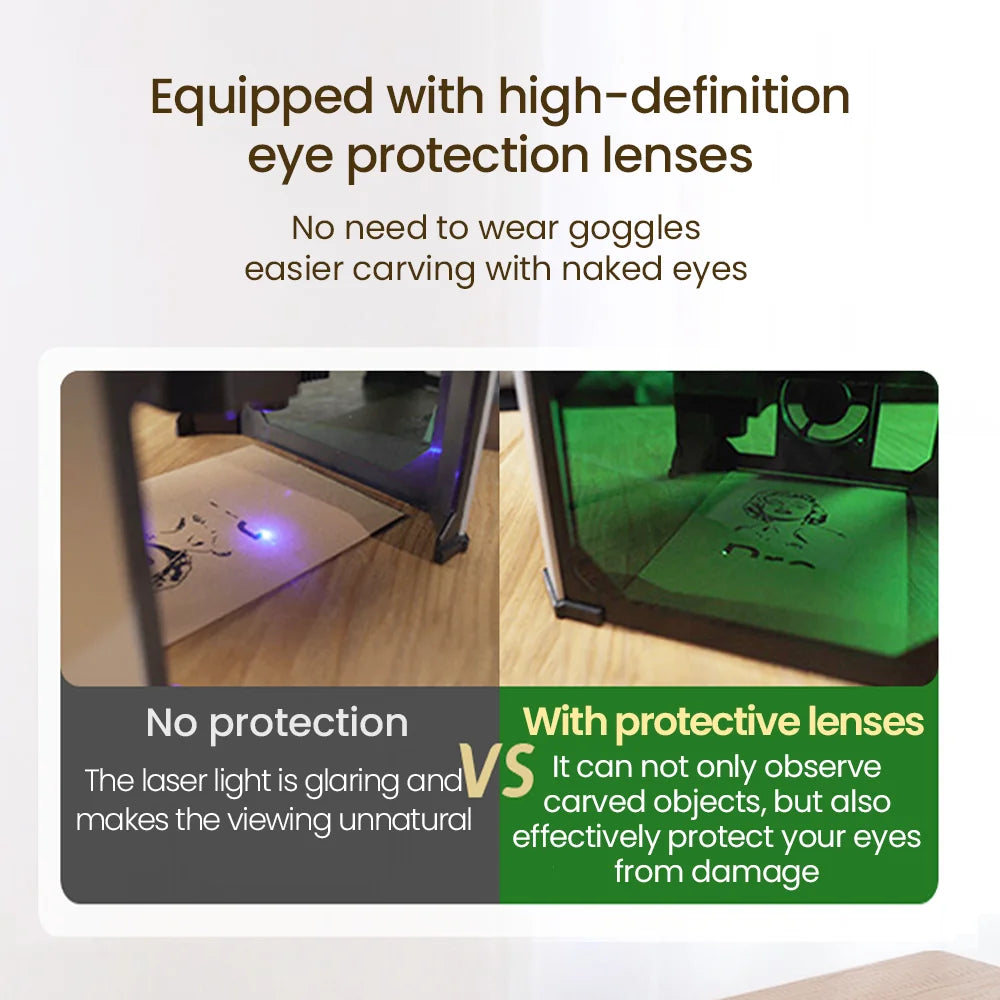 3000mW Laser Engraver Machine CNC Highly Accurate Portable 3W Laser Engraving Cutting Machine For Dog Tag Paper Leather Wood DIY