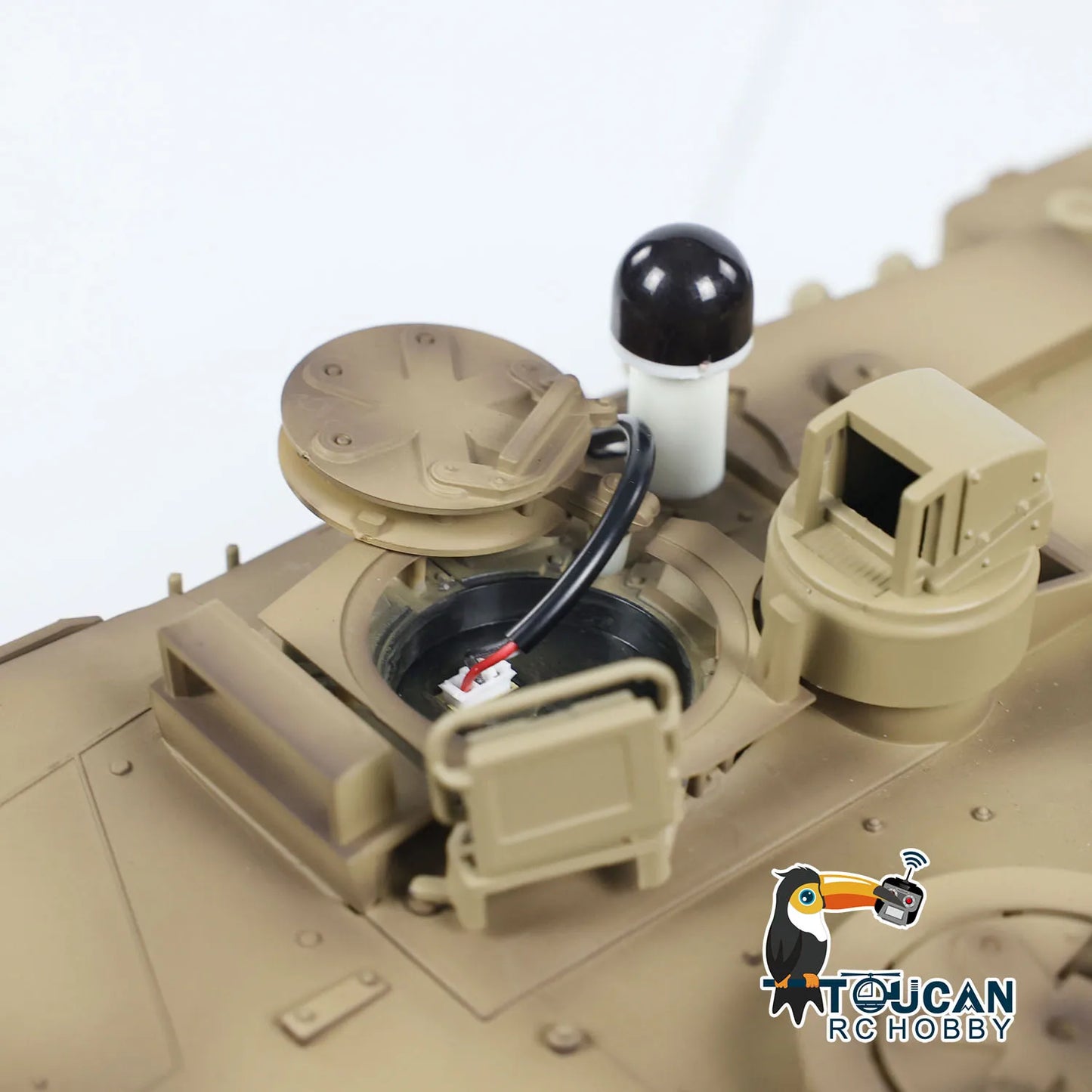 Tongde 1/16 RC Tank German Leopard 2A7 Electric Military Infrared Battle Tank with Barrel Recoil 320°Turret Remote Control Model