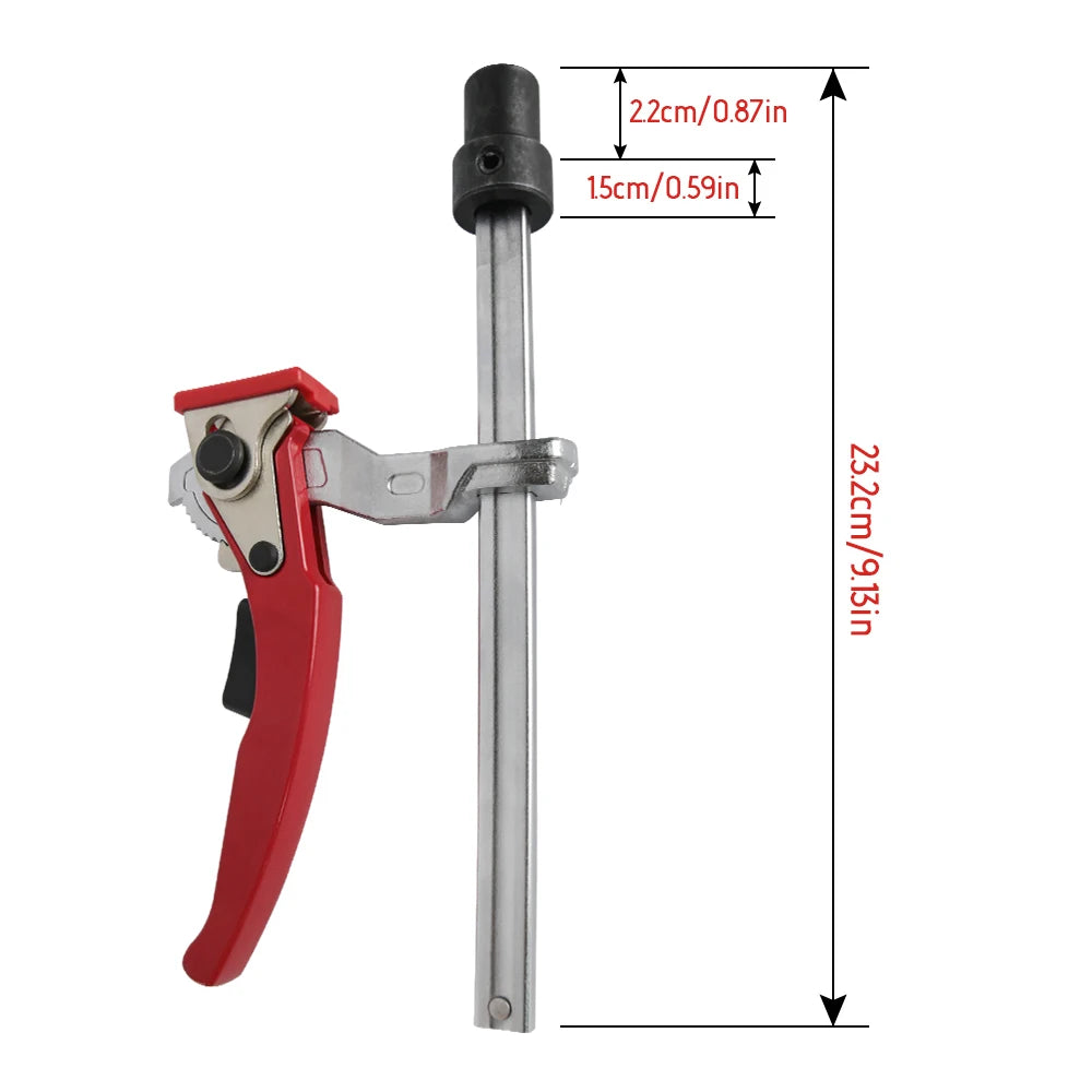 Allsome 2pc 19/20MM Woodworking Hold Down Clamp Hole Tool Ratc Ratcheting Table Clamp  Machinery Accessories Desktop Quick Press