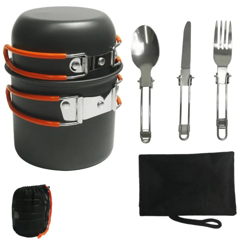 Outdoor Products, Hot Sale, Outdoor Jacket Pot, 1-2 People, Portable Camping Cookware, Tableware
