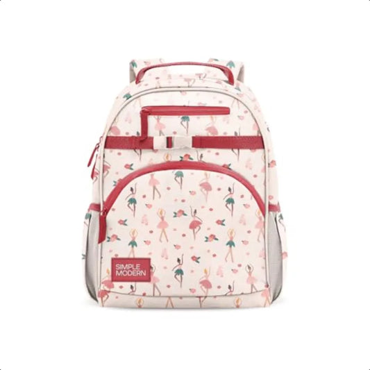 Medium Toddler Backpack for School Girls and Boys Kindergarten Elementary Backpack Fletcher Collection 15 tall Pink Ballerina