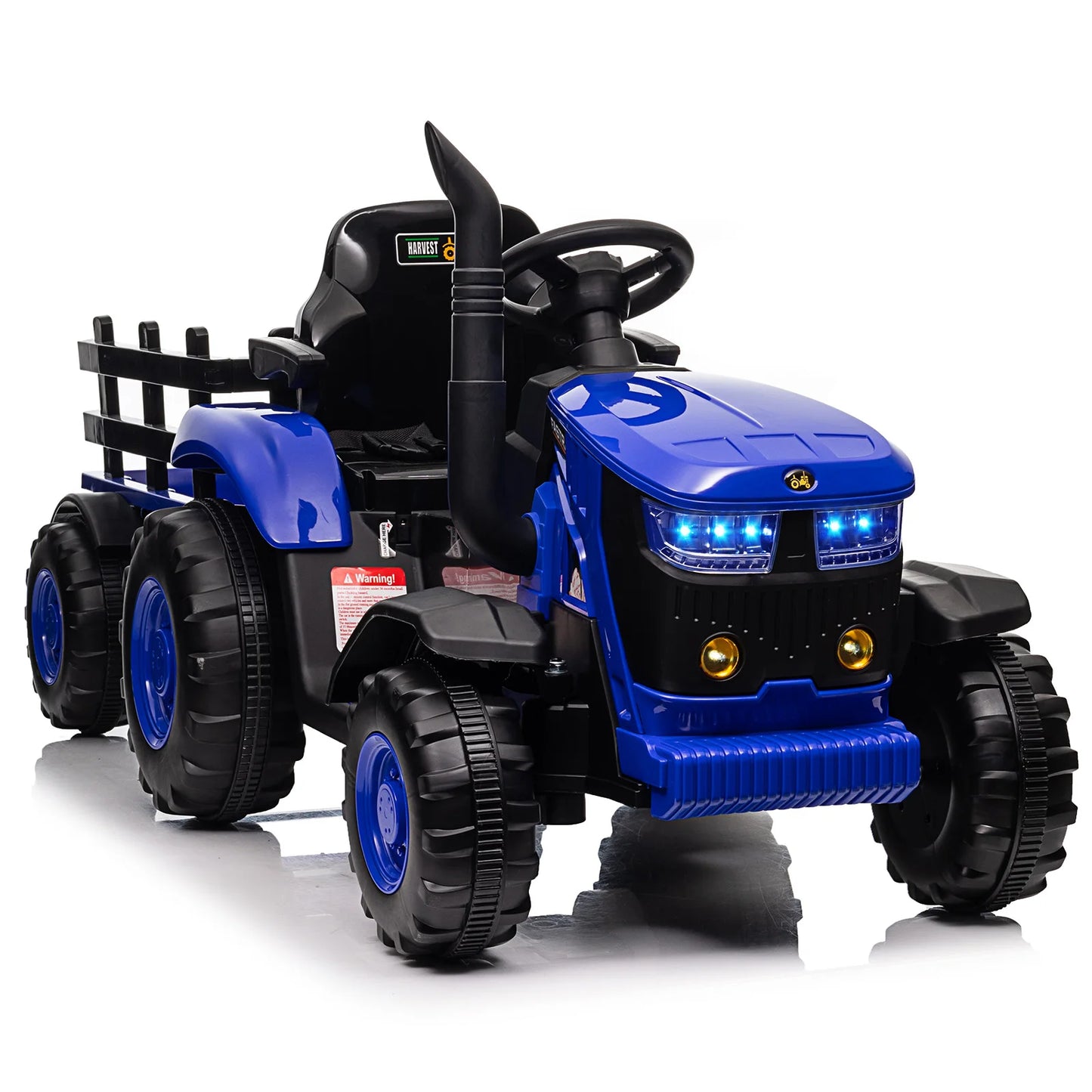 12V Battery Powered Kids Ride On Tractor Toys with Remote Control 35W Dual Motors Bluetooth Music 3-Gear Shift Safety Belt 3-6Y