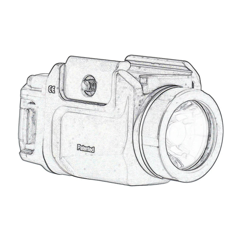 TR1/TR7/TR8 Weapon Light 1000 Lumen LED Electronic Hanging Flashlight Outdoor Shooting with Rail Locating Key Fit 20mm Rail