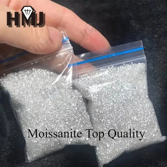 Loose Moissanite Stone Small Size Round Shape 0.8-2.9mm 1 Carat D Color VVS1 Clarity Excellent Cut for Jewelry Making Beads