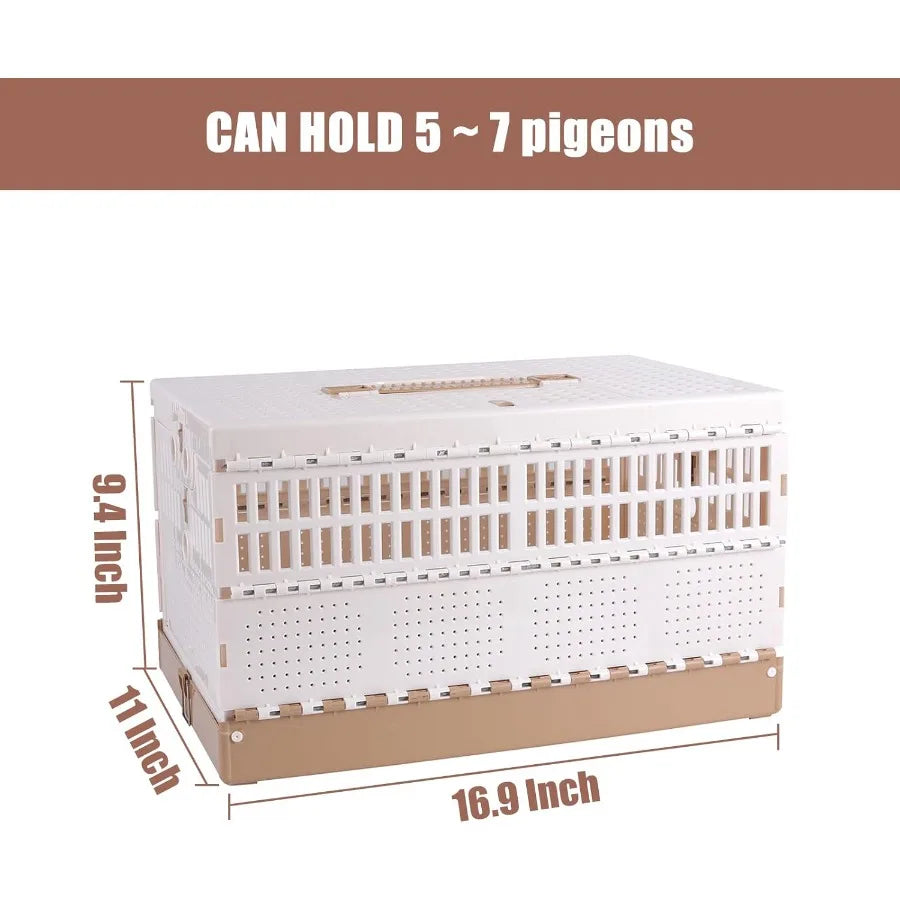 Plastic Foldable Pigeon Cage with Handle Portable Bird Travel Carrier Cage Pigeon Cage Pairing Cage Pigeon Nest Box Easy to Cle
