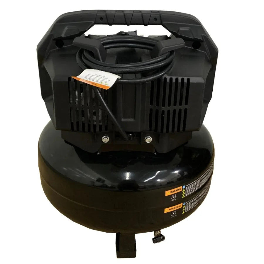 Hyper Tough Black 150 PSI Oil-Free Pancake Air Compressor 6 gal