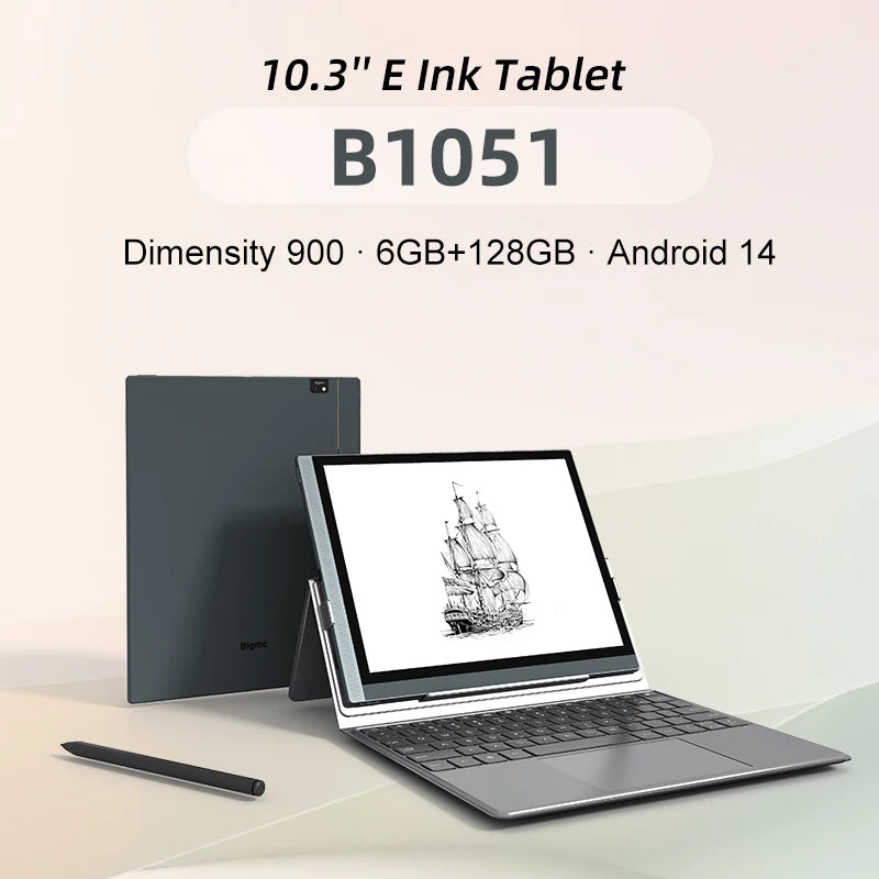 Bigme B1051 eBook reader, 10.3'' e-ink screen Electronic book, 6+128 GB, Android 14 e-book tablet, B1051 Lite 4+64GB optional