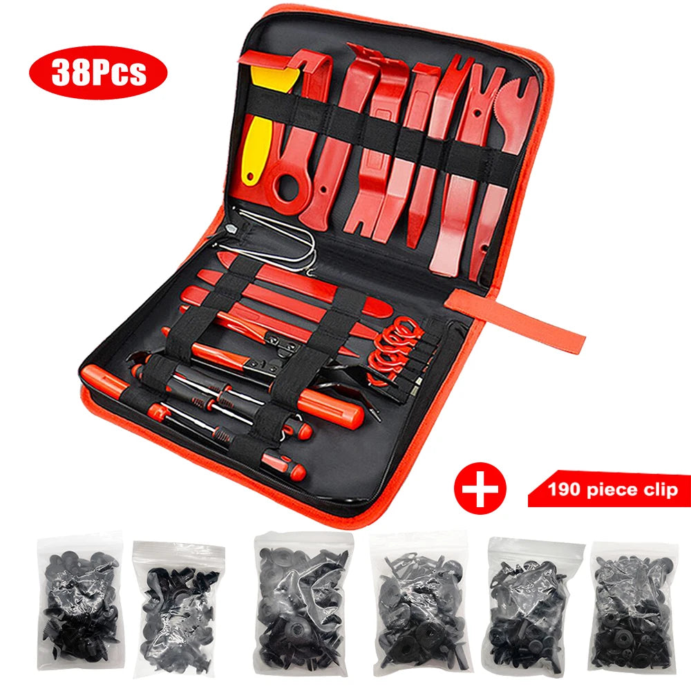 Garage Tools Car Interior Removal Kit Plastic Trim Door Panel Disassembly Suit Auto Clips Puller Diy Hand tool