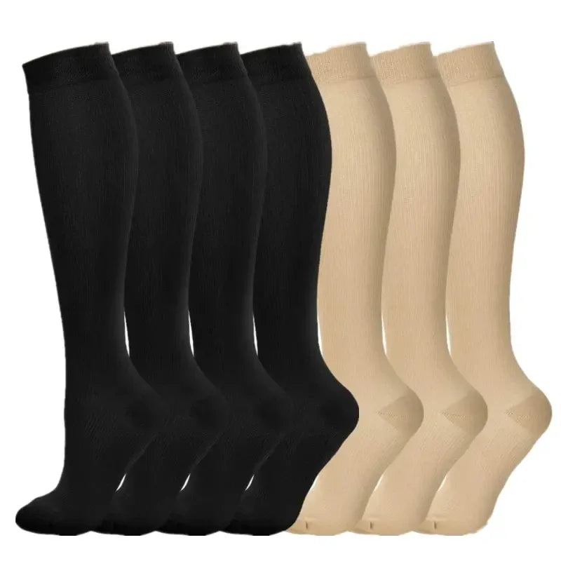 3/6/7Calf Compression Socks Men Medical Varicose Veins Diabetes Edema Sports Socks Running Football Basketball Riding Knee Socks