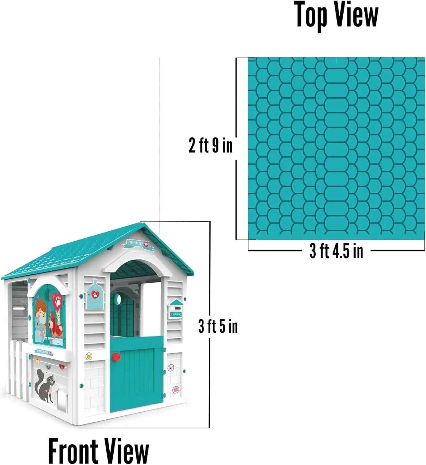 Veterinary Play House Outdoor Playset for Kids Veterinarian Indoor Playset for Pretend Play Outdoor Kids Play Set Vet