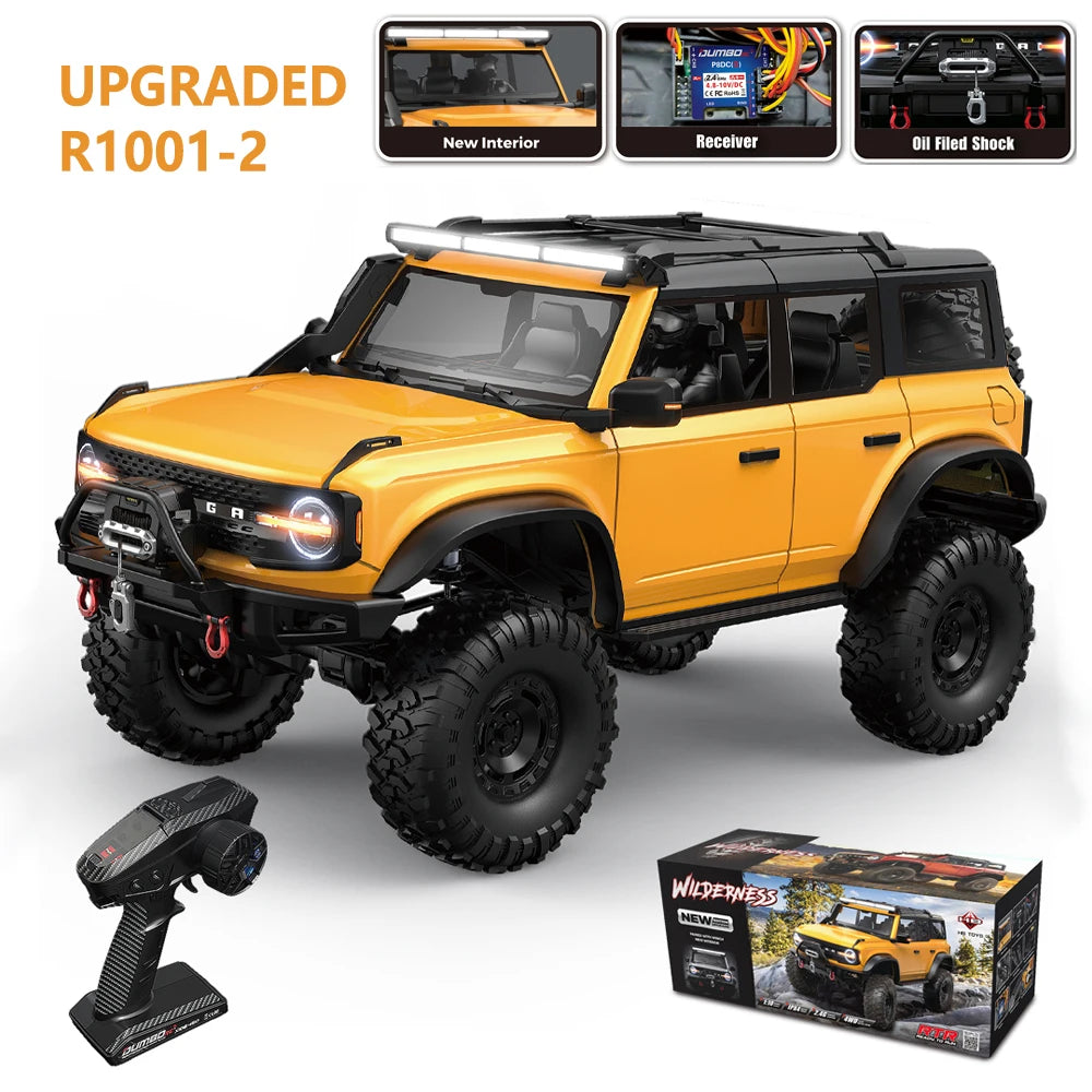 1/10 RC Crawler Upgrade HB Rc Model 4WD RTR with LED 2.4G Electric Remote Control Rock Off-road Vehicle for Adults US Shipping