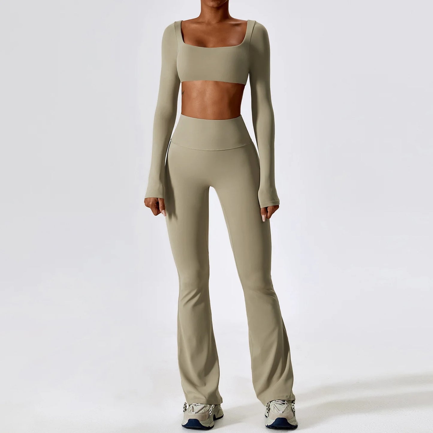 Naked Feeling Stretch Women Shockproof Workout Yoga Clothing Suit Running Quick Dry Tight Yoga Clothing Female Gym Workout Sets