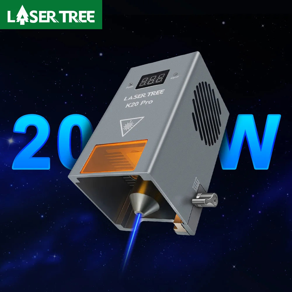 LASER TREE 20W Optical Power Laser Module with Air Assist Nozzle Diode Laser Head for CNC Engraving Cutting Machine DIY Tools
