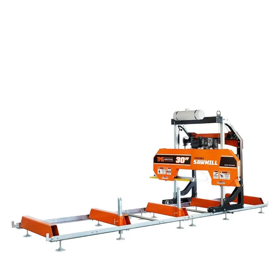 30 Portable Sawmill 14 HP Kohler Engine 28 Board Width 12' Log Length 14.5' Track Bed TMGPSM30