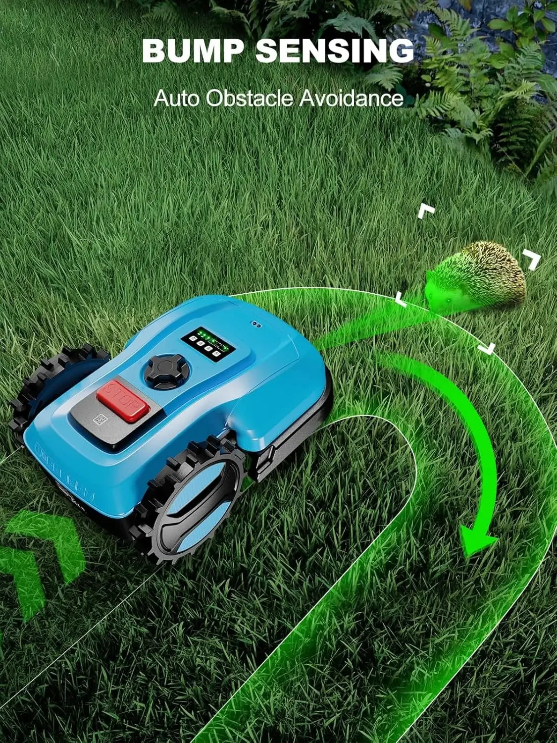 Customizable Robotic Lawn Mower For 0.25 Acre 47% Slope, Automatic Lawnmower With 20V 4.0Ah Battery And APP Function, Docking St