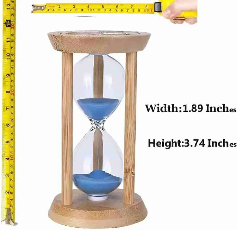 Mini Wooden Sand Timers,Bamboo Hourglass Sand Timers 5Min Sandglass Timer for Toothbrush Timer Games Classroom Home Office