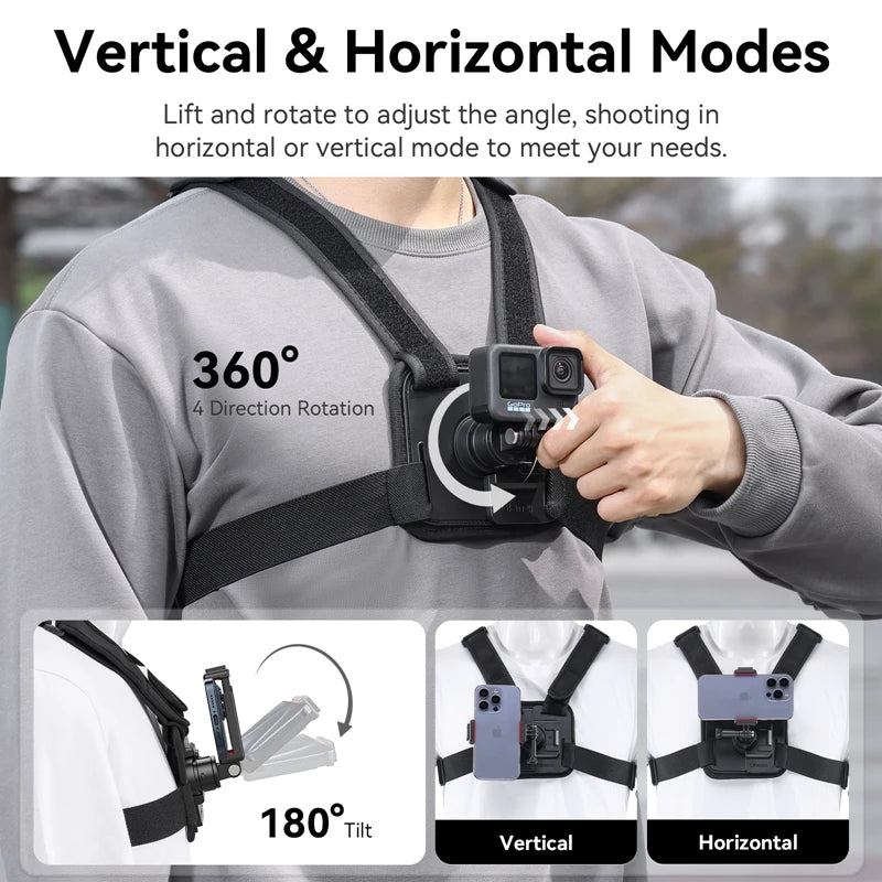 Ulanzi Go Quick II Magnetic Chest Strap For GoPro And Phone