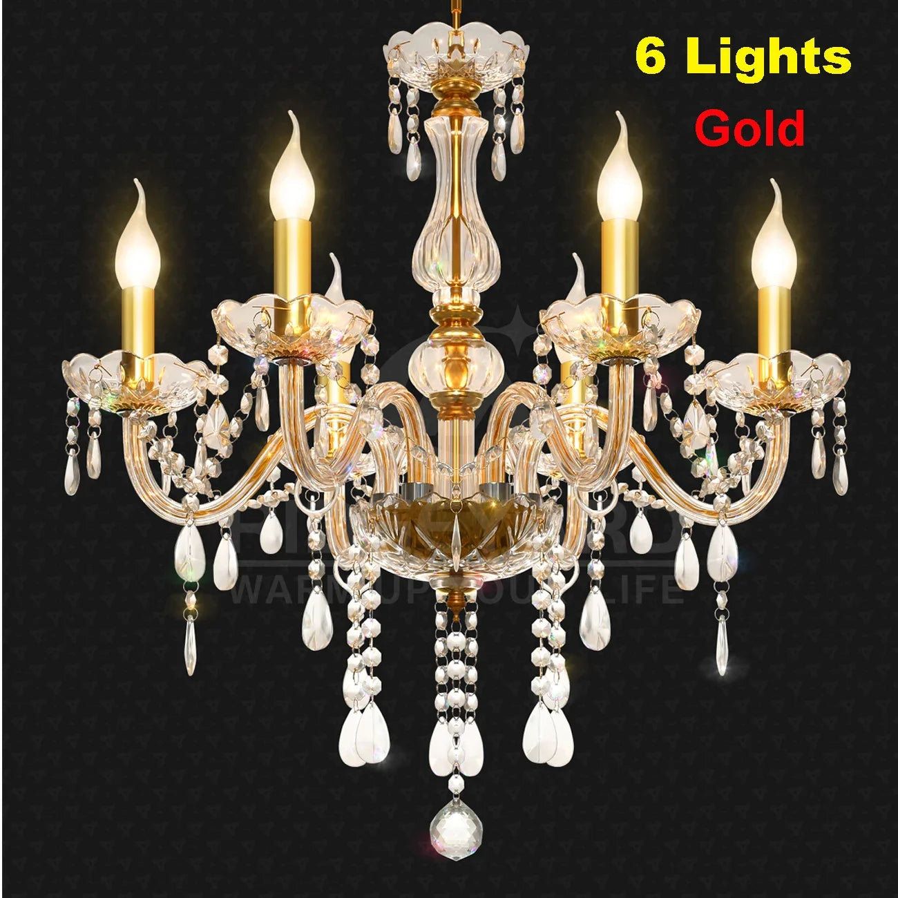 Ridgeyard 4-18 Arms K9 Crystal Chandelier Modern Luxury Boutique Country Style For Hallway Living/Dining Room Bedroom Home Light