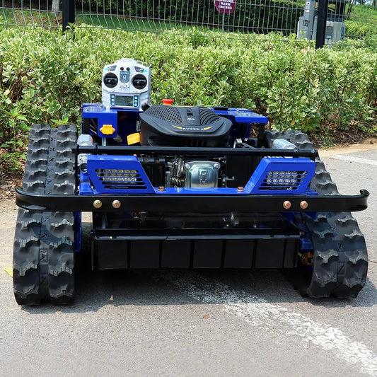 Remote Control Lawn Mower Rc Crawler 7.5HP Slope Mowing Machine Tracked Radio Controlled Grass Cutter Robotic Mowers