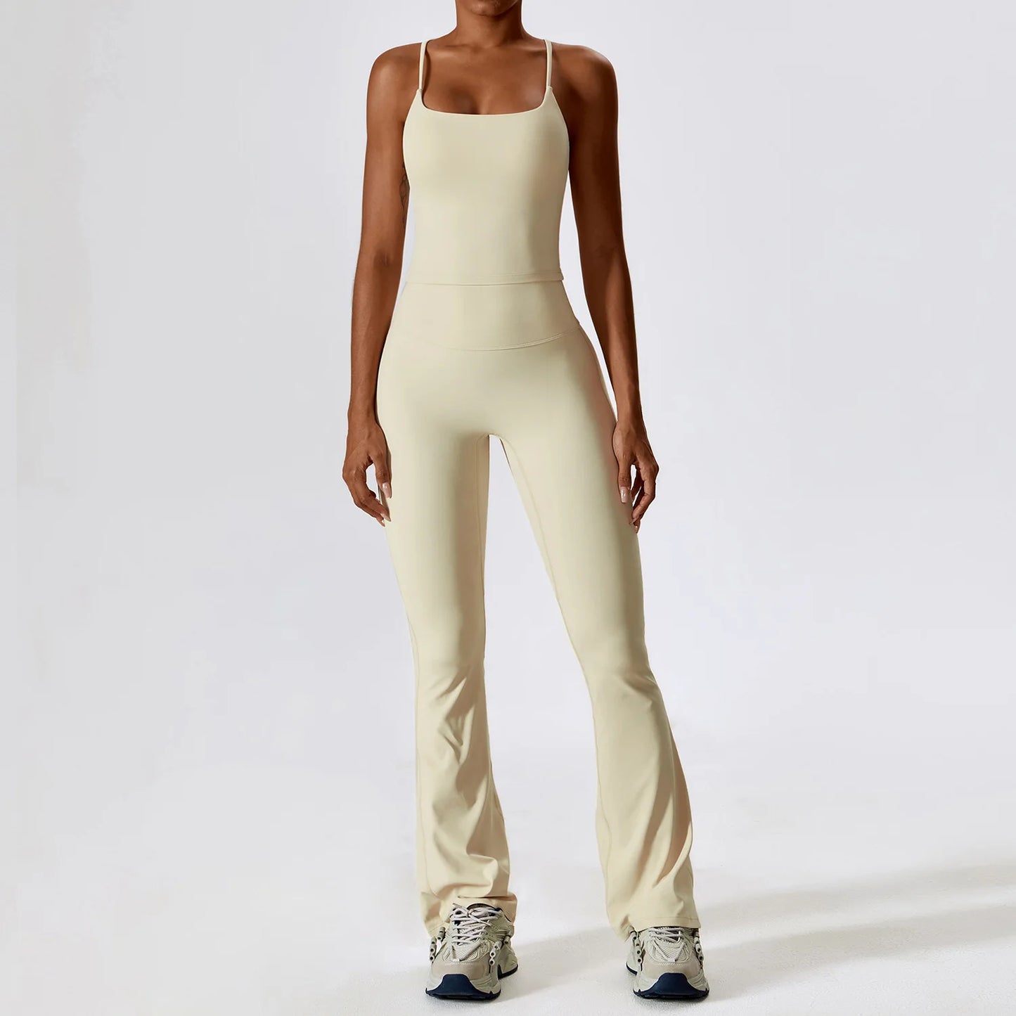 Naked Feeling Stretch Women Shockproof Workout Yoga Clothing Suit Running Quick Dry Tight Yoga Clothing Female Gym Workout Sets