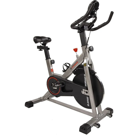Indoor Cycling Spin Stationary Excercise Bike with Ipad Mount and Comfortable Seat Cushion