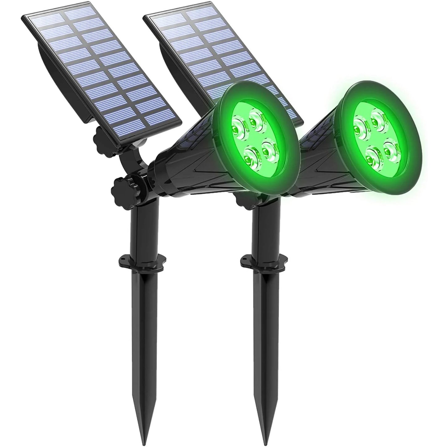2pcs Green Led Solar Lights Solar Spotlight IP65 Waterproof Solar Wall Light Solar Garden Light Solar Lamp Outdoor