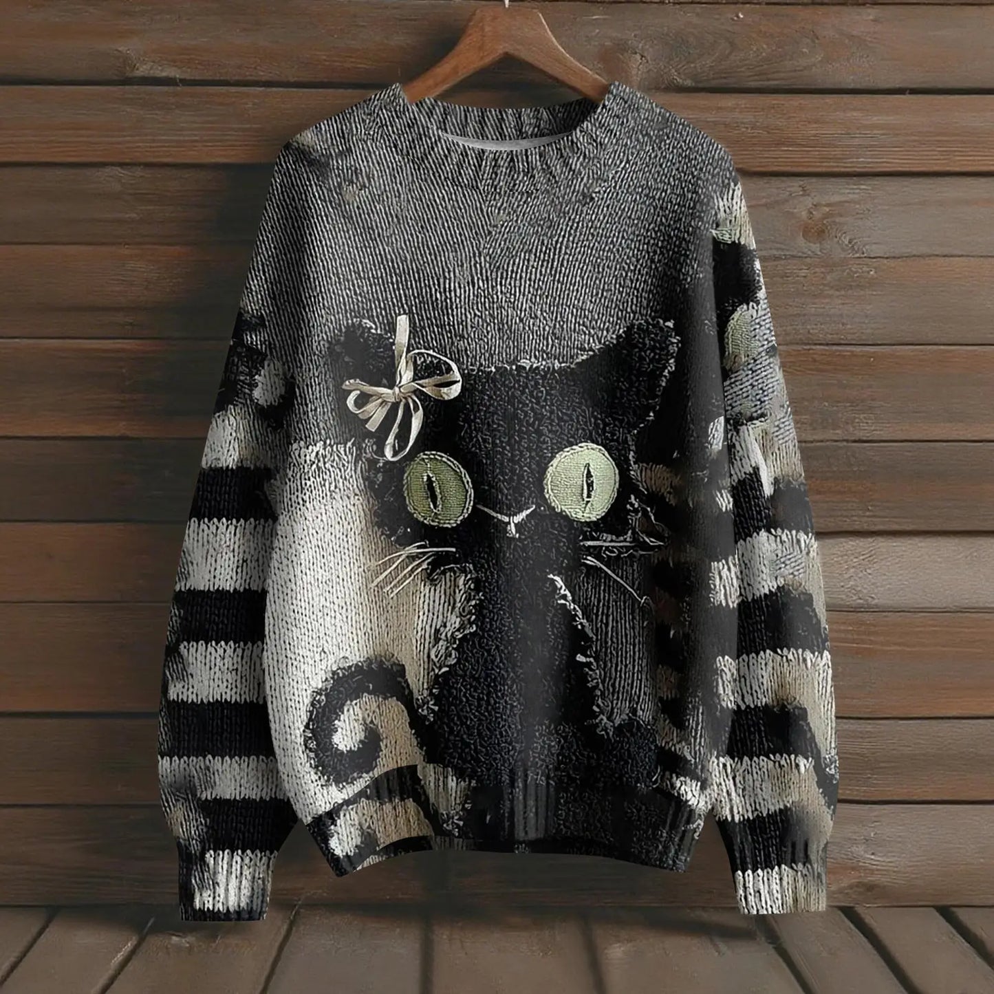 Long Sleeve Pullover Sweaters For Women O Neck Casual Cute Printing Knit Oversized Sweater Winter Clothes Woman Pulls Femmes